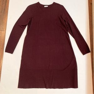 J. Jill Burgundy Maroon Merlot long sleeve sweater dress Sz XS Fall winter
